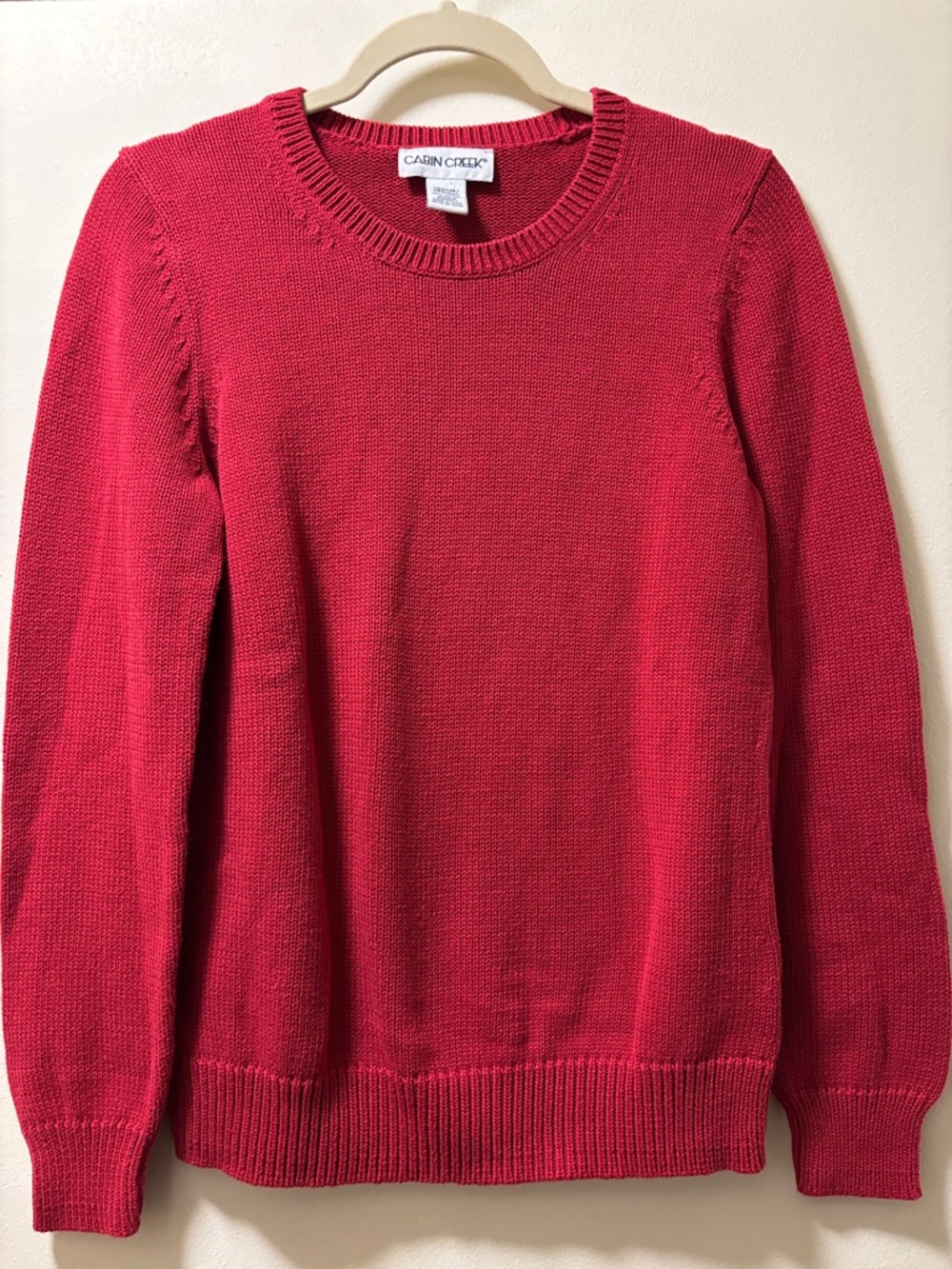 Cabin Creek Vibrant Red Crewneck Sweater
